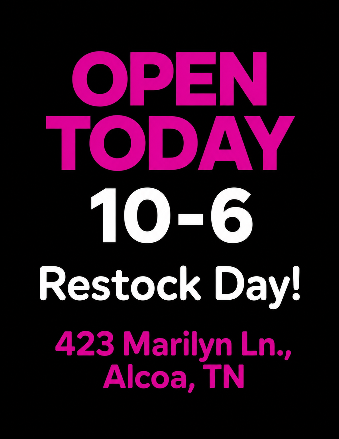 🚨 RESTOCK DAY IS HERE! 🚨