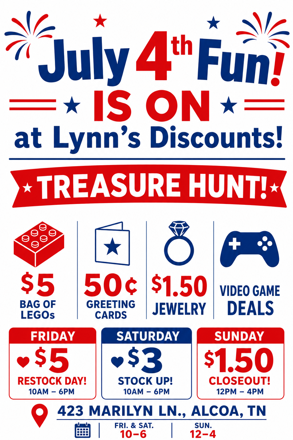 🇺🇸 July 4th Fun Is ON at Lynn’s Discounts!