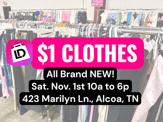 💥 $1 CLOTHES EVENT — In-Store Only! Sat. Nov. 1st! 💥