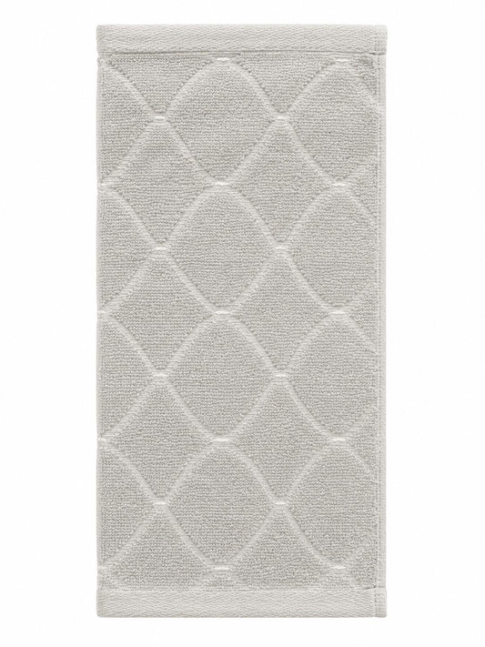 Martex Restore Light Gray Geometric Washcloth