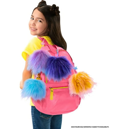 DreamWorks Trolls Band Together Rainbow Pom Poms Keychains with Surprise Mini Doll, Rainbow Series 2