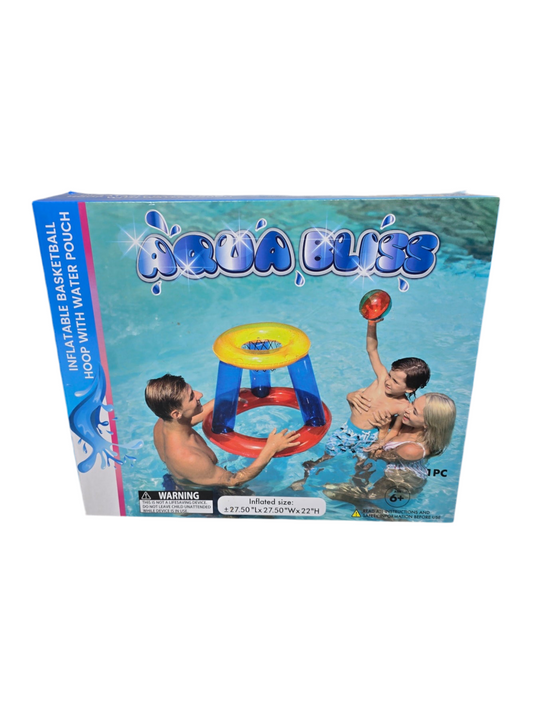 Aqua Bliss - Inflatable Basketball Hoop w/ Water Pouch **Damaged Packaging**