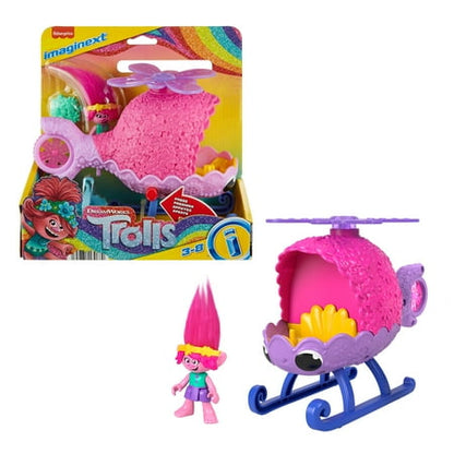 Dreamworks Trolls Poppy Figure And Toy Helicopter
