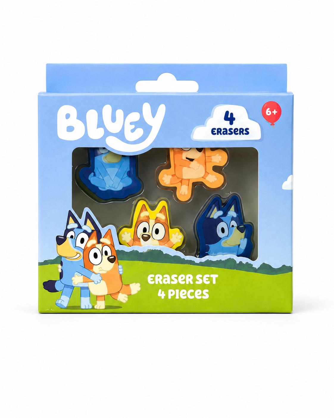 Bluey 4-Piece Eraser Set