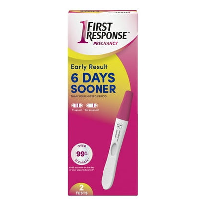 First Response Early Result Pregnancy Test Sticks, 3 Minute Results, 2 Count *Packaging Damaged* *Exp 1/28/27*