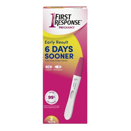 First Response Early Result Pregnancy Test Sticks, 3 Minute Results, 2 Count *Packaging Damaged* *Exp 1/28/27*