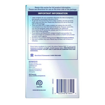 Durex Air Condoms Extra Thin, Transparent Natural Rubber Latex Condoms for Men, 10 Count **Exp 2027/07/12**  **Damaged Box**
