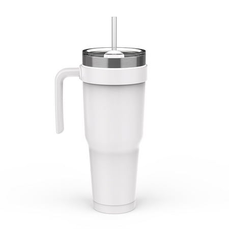 Zak Designs 40 Ounce Antimicrobial Stainless Steel Water Bottle, Ivory