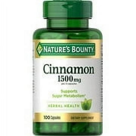 Nature's Bounty Cinnamon 1500mg 100 ct *Exp 12/2026*