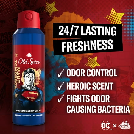 Old Spice Aluminum Free Deodorant for Men - Smell Like a Hero, Superman, Bright Citrus and Cosmos Scent, 5.1 oz