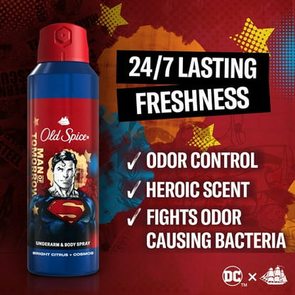 Old Spice Aluminum Free Deodorant for Men - Smell Like a Hero, Superman, Bright Citrus and Cosmos Scent, 5.1 oz
