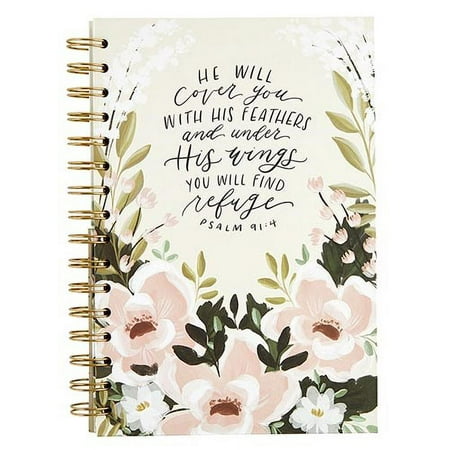 Grid Dot Journal-He Will Cover You (5.75 X 8.5 )