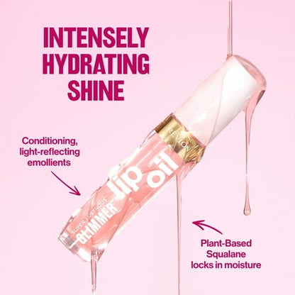 Revlon Super Lustrous Glimmer Nourishing Lip Oil, 010 Wined Down, 0.13 fl oz