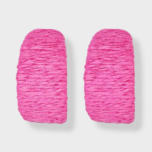 Rattan Wrapped Hoop Earrings - a New Day  Pink
