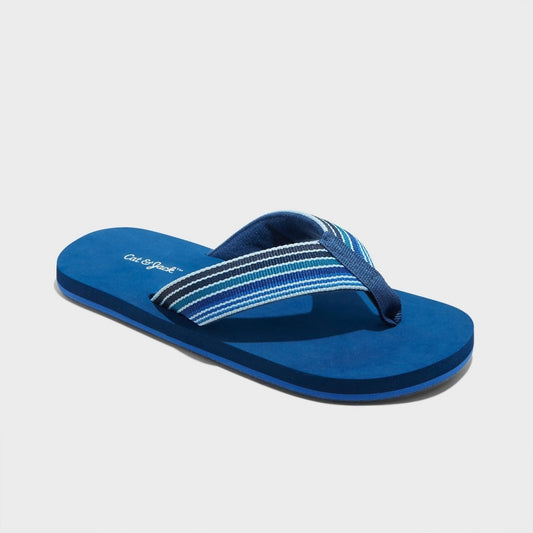 Kids' S (13/1) Jami Flip Sandals - Cat & Jack  Navy Blue