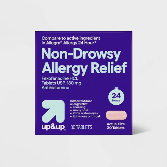 Fexofenadine Hydrochloride Allergy Relief Tablets - 30ct - up&up *Exp 4/27*
