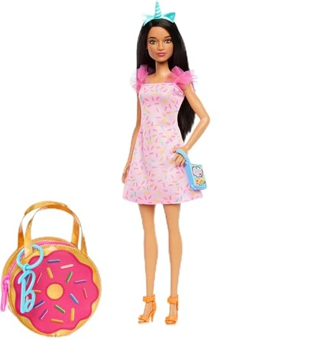 Barbie Doll Clothing, Deluxe Keychain Bag with Candy Theme **DOLL NOT INCLUDED**