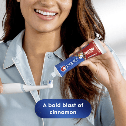 Crest Complete Plus Cinnamon Expressions Teeth Whitening Toothpaste, 5.4 oz *Exp 04/27* *Damaged Box*