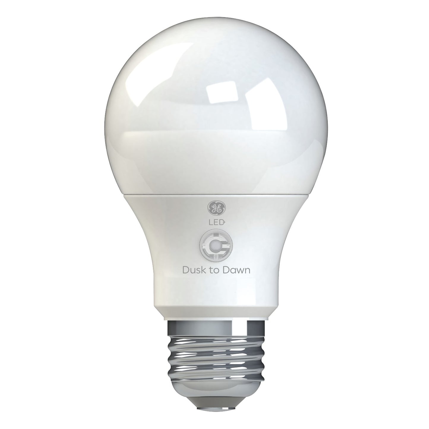 GE LED+ Dusk to Dawn 60-Watt EQ A19 Soft White Medium Base (e-26) LED General Purpose Light Bulb