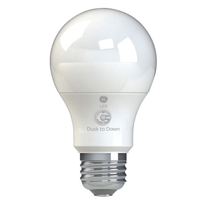 GE LED+ Dusk to Dawn 60-Watt EQ A19 Soft White Medium Base (e-26) LED General Purpose Light Bulb