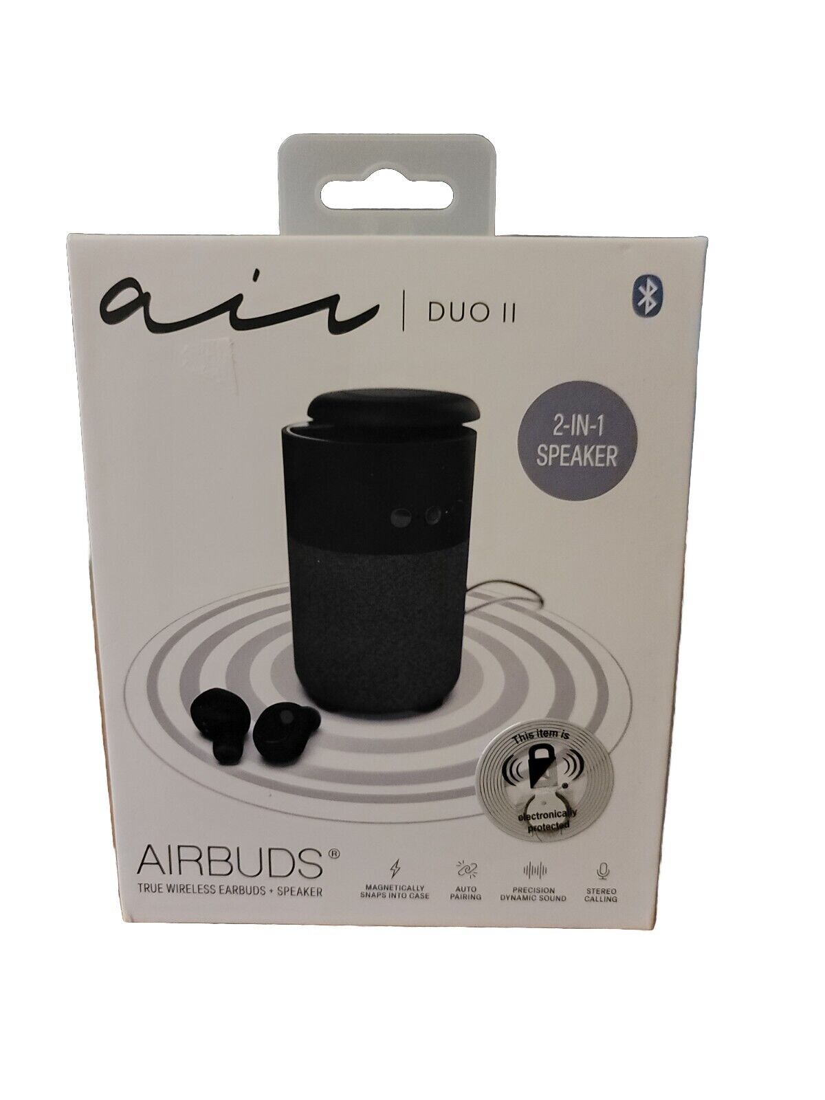 InEar Air Magnetic Airbuds, True Wireless Earbuds w/Bluetooth 2-IN-1 Speaker Black