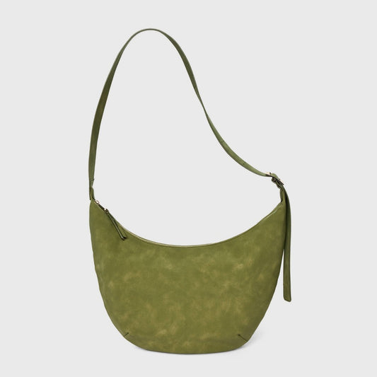 Slouchy Crescent Sling Handbag - Universal Thread  : Adjustable Strap, Zip Closure, Solid Twill Design