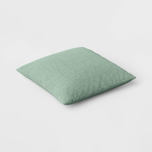 2pk Reversible Woven Cotton/Polyester Square Throw Pillow Covers Green - Room Essentials Decorative Jacquard, Zippered, Indoor Use 16 x 16 Inch