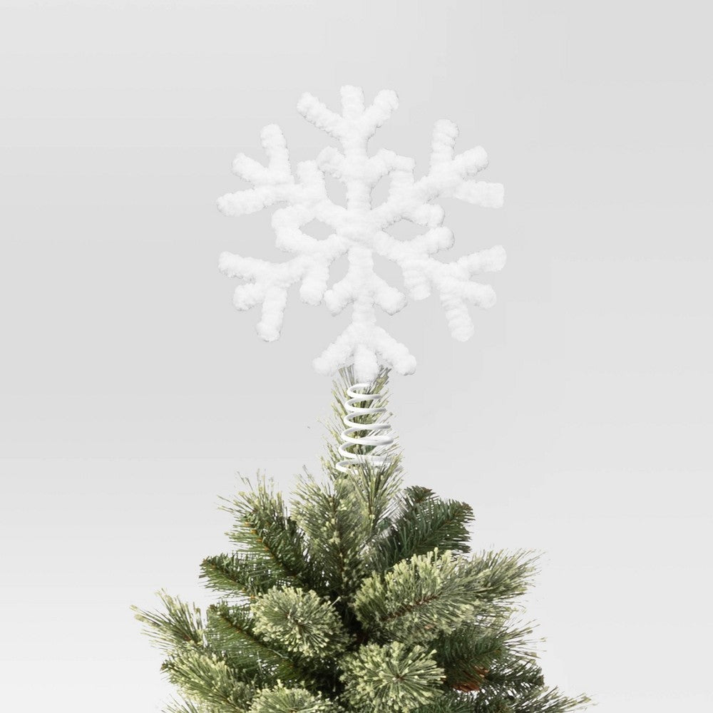6 Inch Snowflake Mini Christmas Tree Topper White - Wondershop