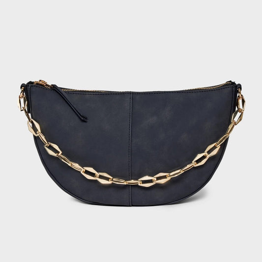 Slouched Half-Moon Shoulder Bag - Universal Thread Black