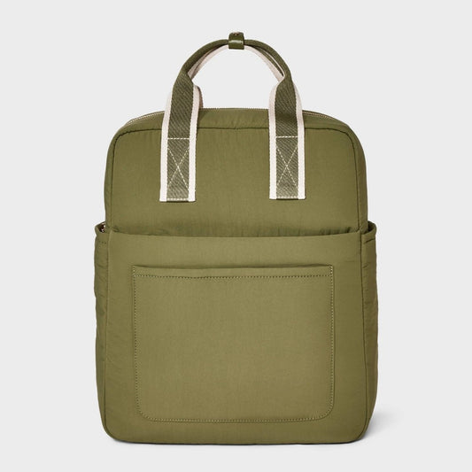 Square Backpack - Universal Thread  Green: Fits 14 Laptop, Recycled Nylon, College