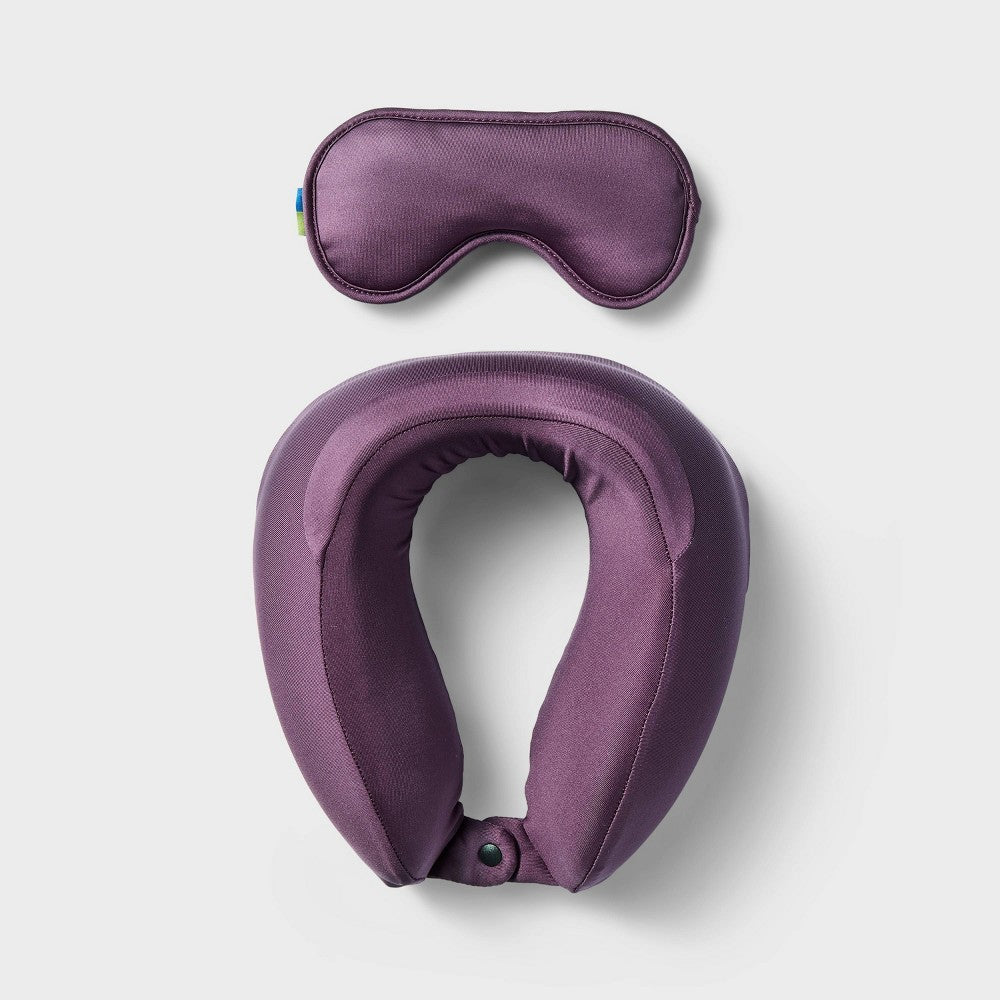 Neck Pillow and Eye Mask 2pc Set Plum - Open Story