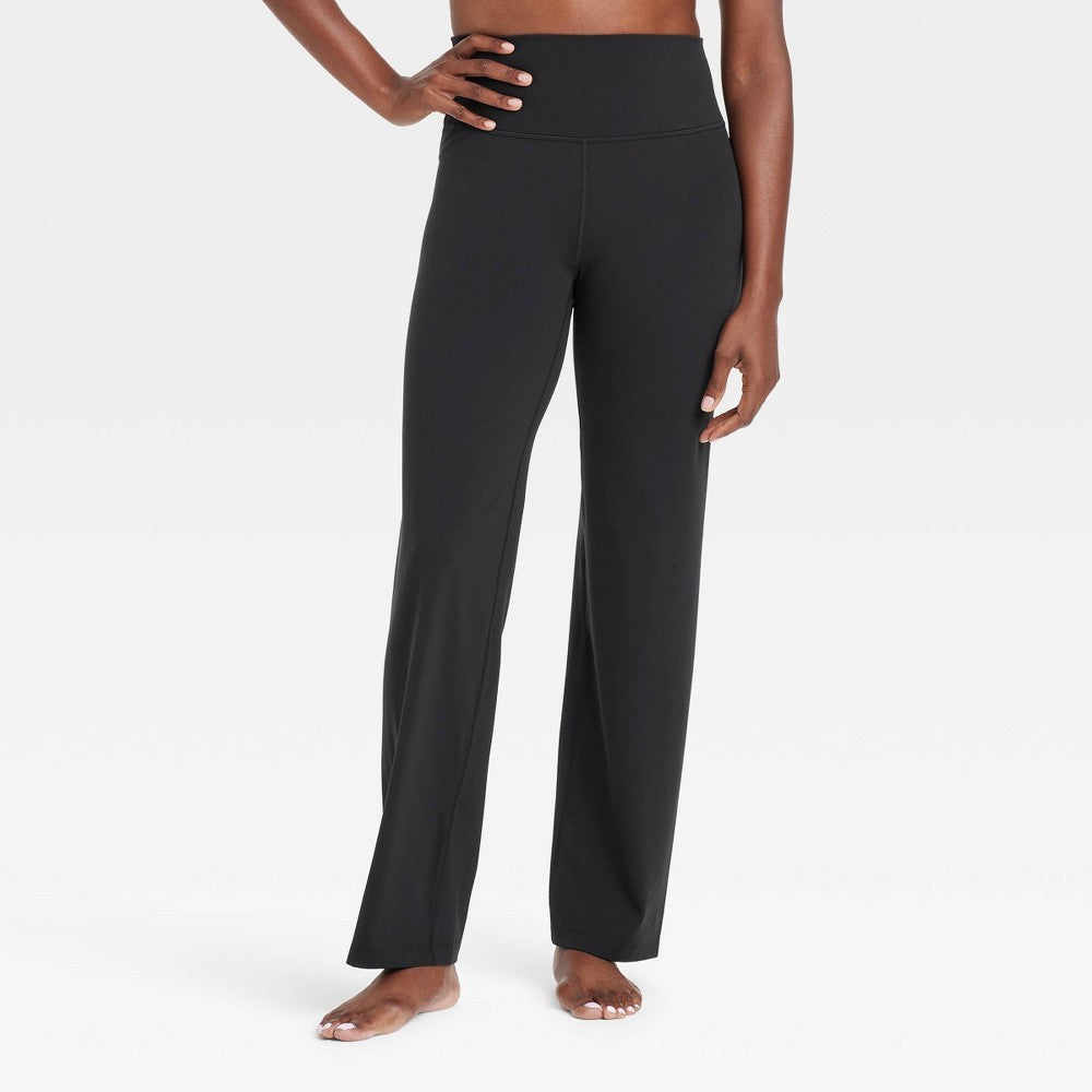 Women's S Everyday Soft High-Rise Straight Leg Pants - All in Motion Black