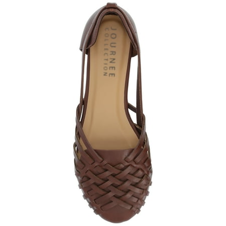 8.5 W Womens Journee Ekko Slip On Round Toe Flat Sandals, Widths Available