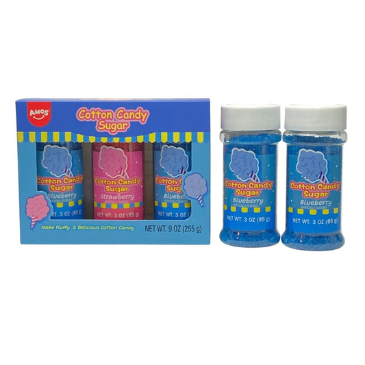 Amos Cotton Candy Sugar 5-Pack Blueberry and Strawberry *Best By 12/19/25*