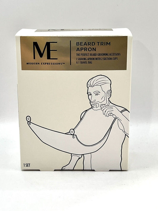 ME Modern Expressions Men's Beard Trim Apron with 2 Suction Cups & 1 Travel Bag