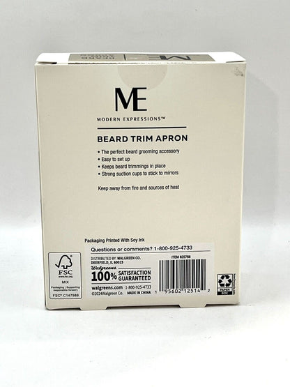 ME Modern Expressions Men's Beard Trim Apron with 2 Suction Cups & 1 Travel Bag
