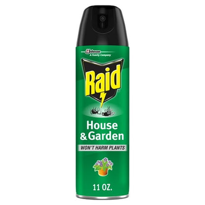 Raid House & Garden Indoor Flying Insect Killer without Harming Plants, 11 oz