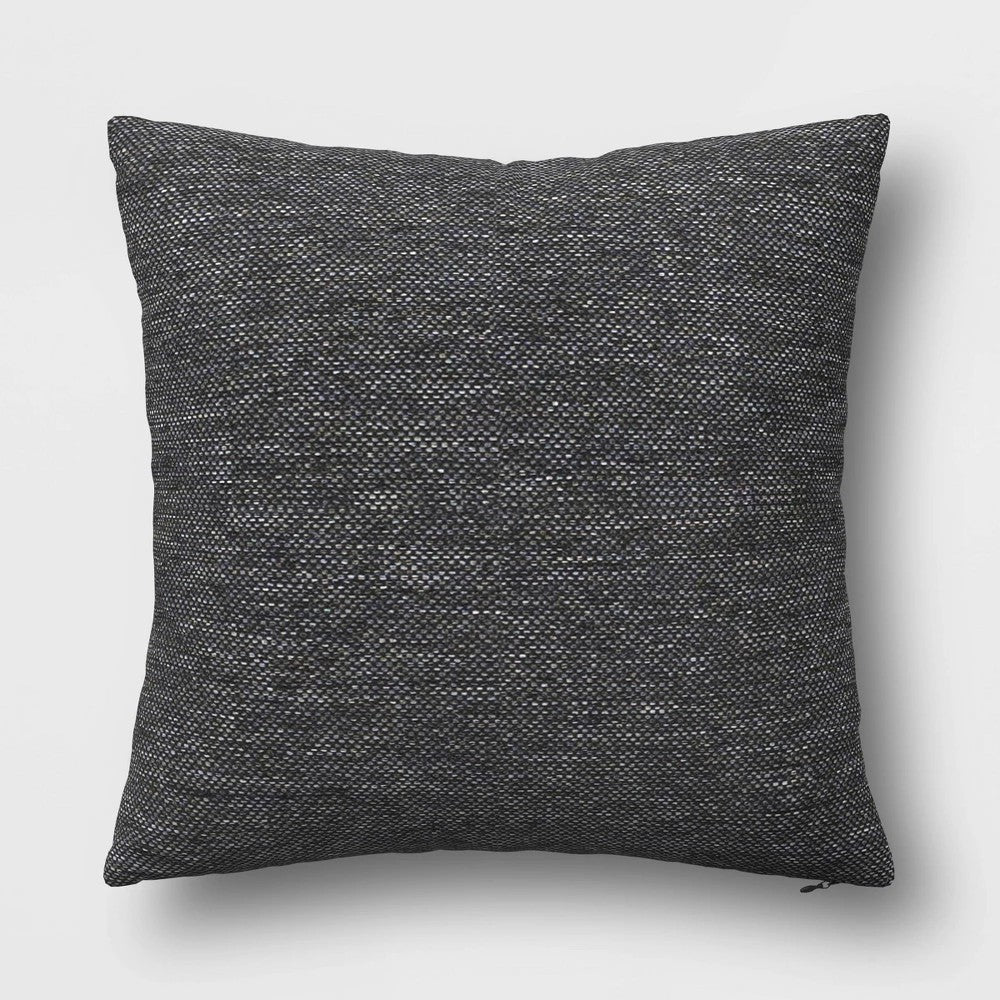 18x18 Outdoor Square Decorative Pillow Cover Charcoal Gray - Threshold