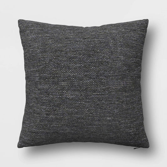 18x18 Outdoor Square Decorative Pillow Cover Charcoal Gray - Threshold