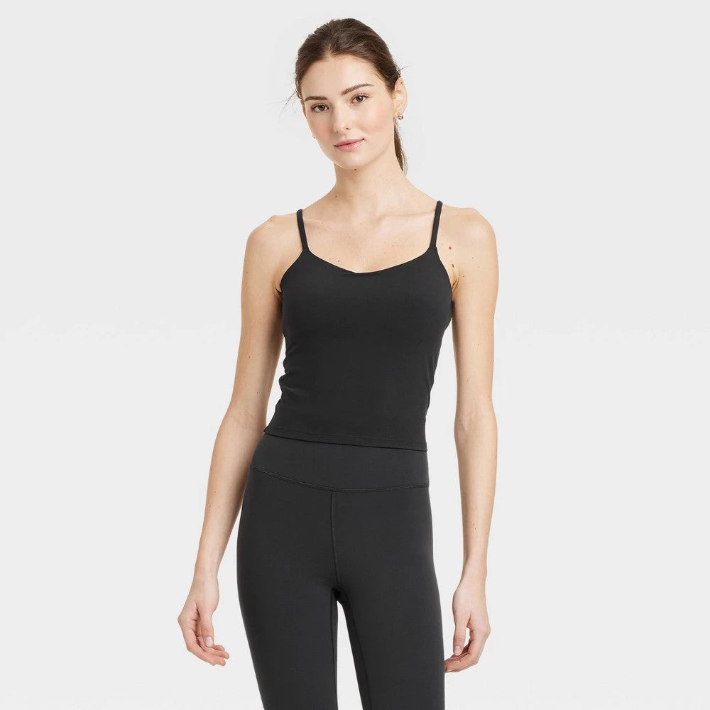 Women's Everyday Soft Cami Support Tank Top - All in Motion Black **SIZE M (8-9)**