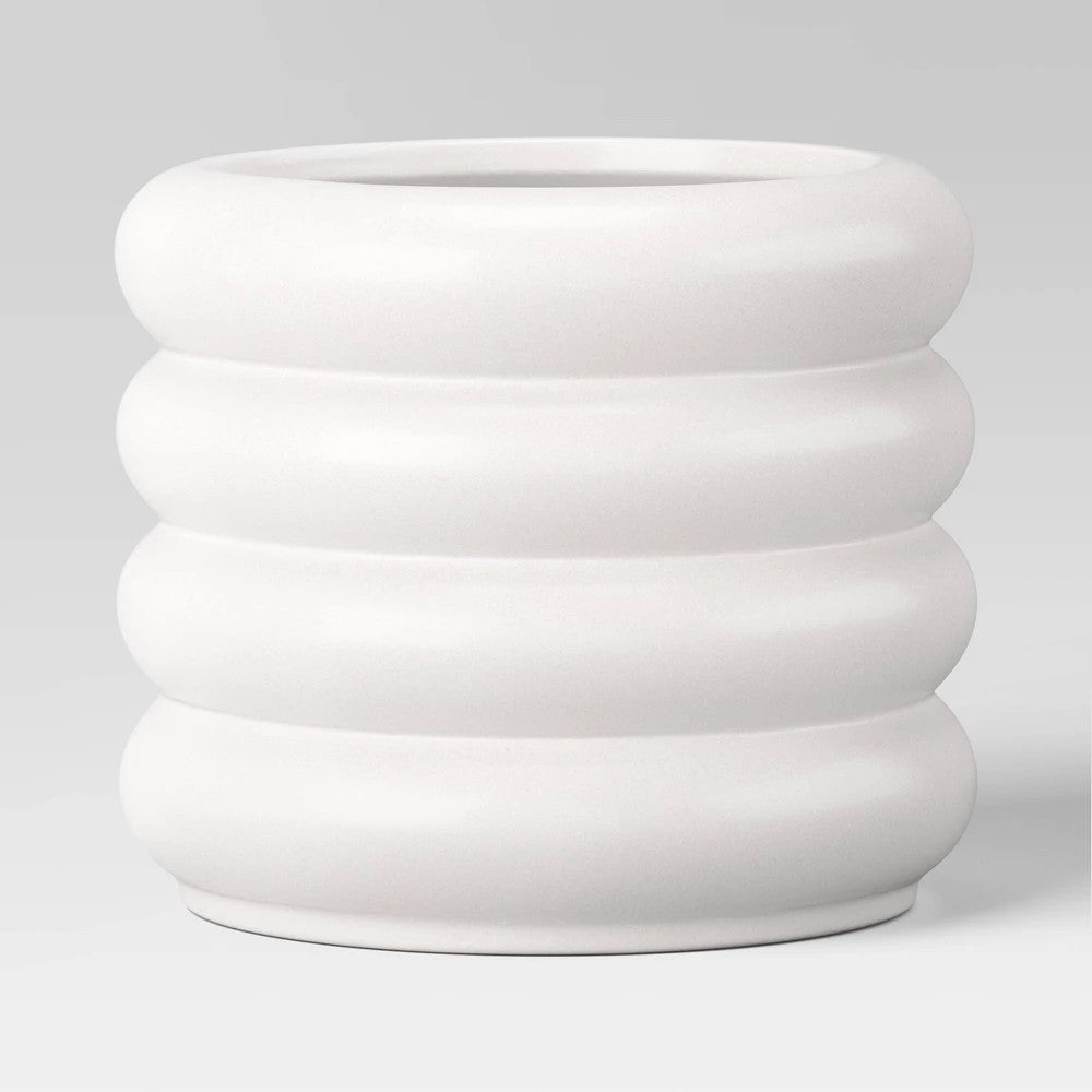 Large Bubble Ceramic Planter White