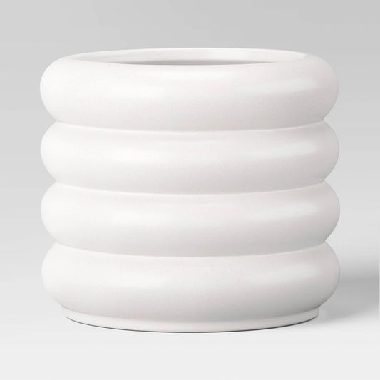 Large Bubble Ceramic Planter White