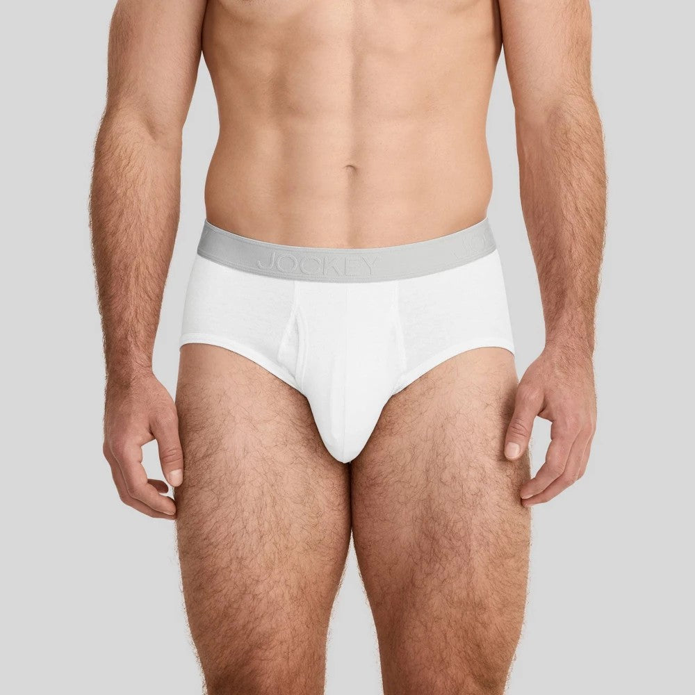 Men's M Jockey Generation  4pk Lightweight Cotton Briefs - White Mid Rise, Knit, Pull-on Waistband