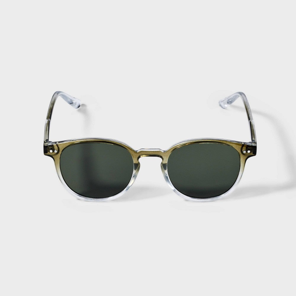 Men's Plastic Round Sunglasses - Goodfellow & Co  Sage : Maximum UV Protection, Impact-Resistant, Recycled Material