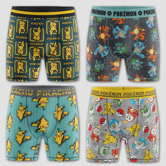 Boys' Size 8 Pokemon 4pk Athletic Boxer Briefs