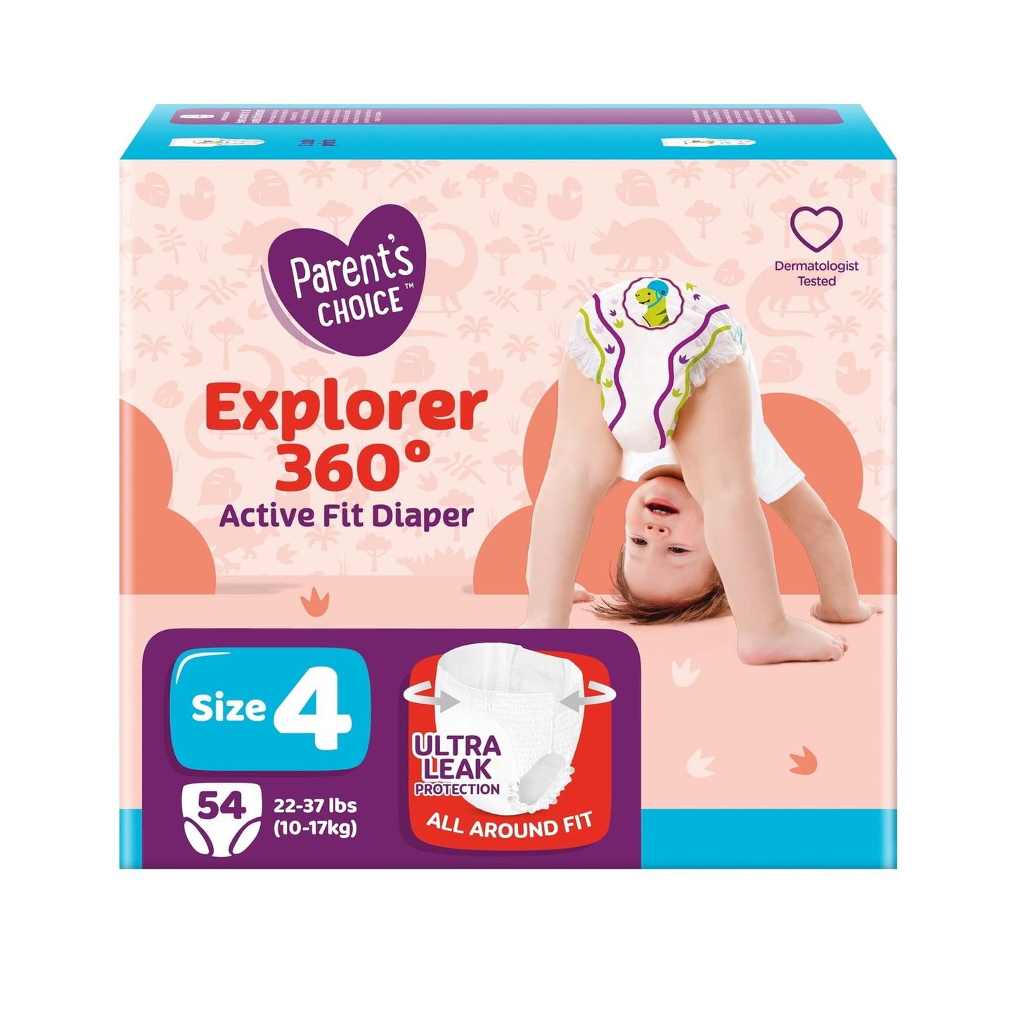 Parent's Choice Explorer Diaper, Size 4, 54 Count