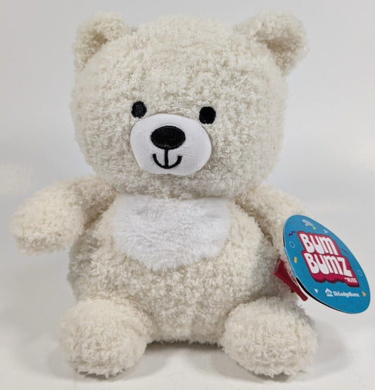 Jazwares Bum Bumz by Russ Bertie the White Polar Bear 7.5 Inch Plush Ski Lodge Bumz