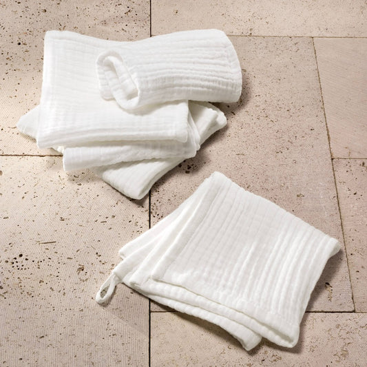 5pk Organic Gauze Washcloth Set Neutrals - Casaluna