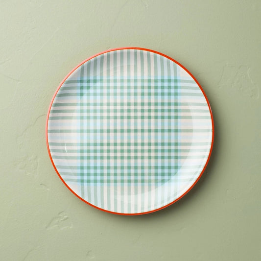 10.5 Inch Summer Plaid Melamine Dinner Plate - Hearth & Hand  with Magnolia
