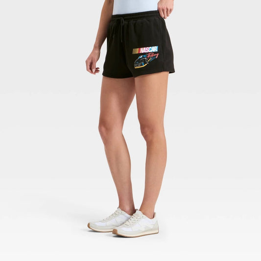 Women's M - Nascar Graphic Shorts - Black